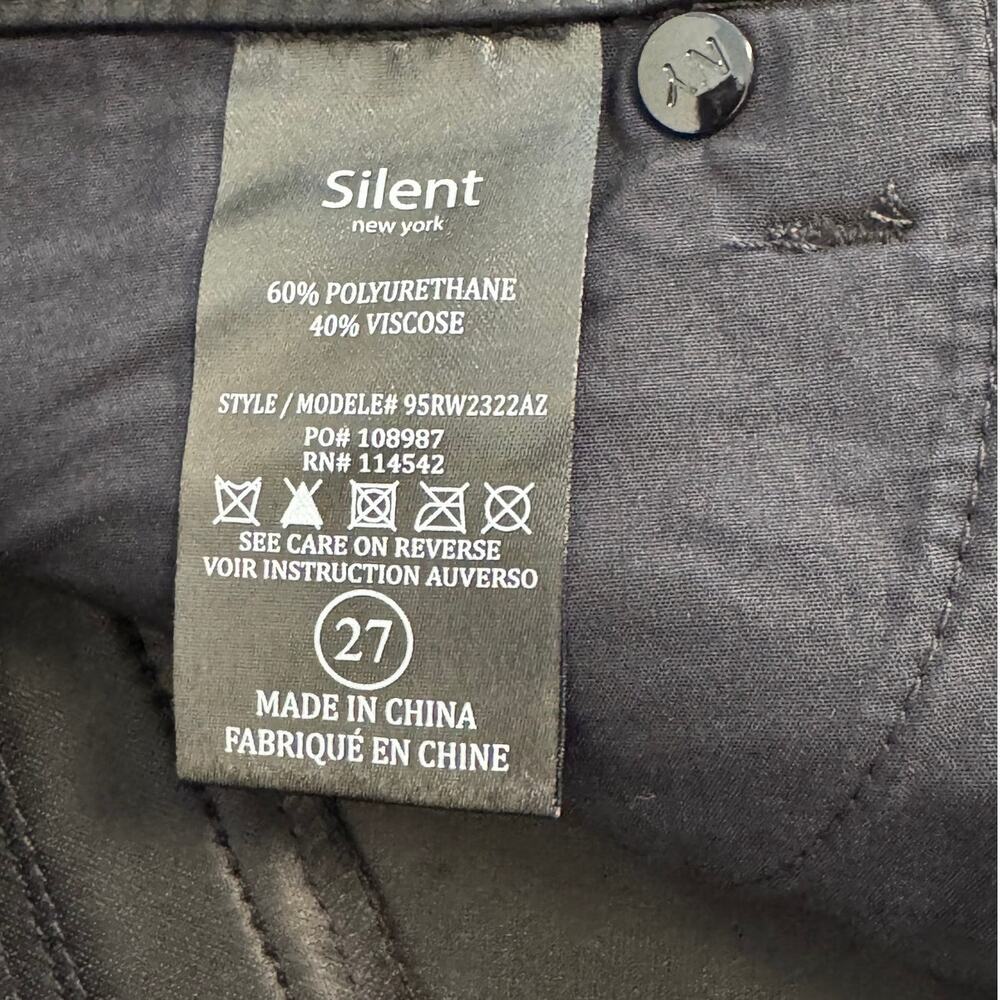 NWT BlankNYC Silent Vegan Leather Denim Moto Pants - Picture 16 of 16